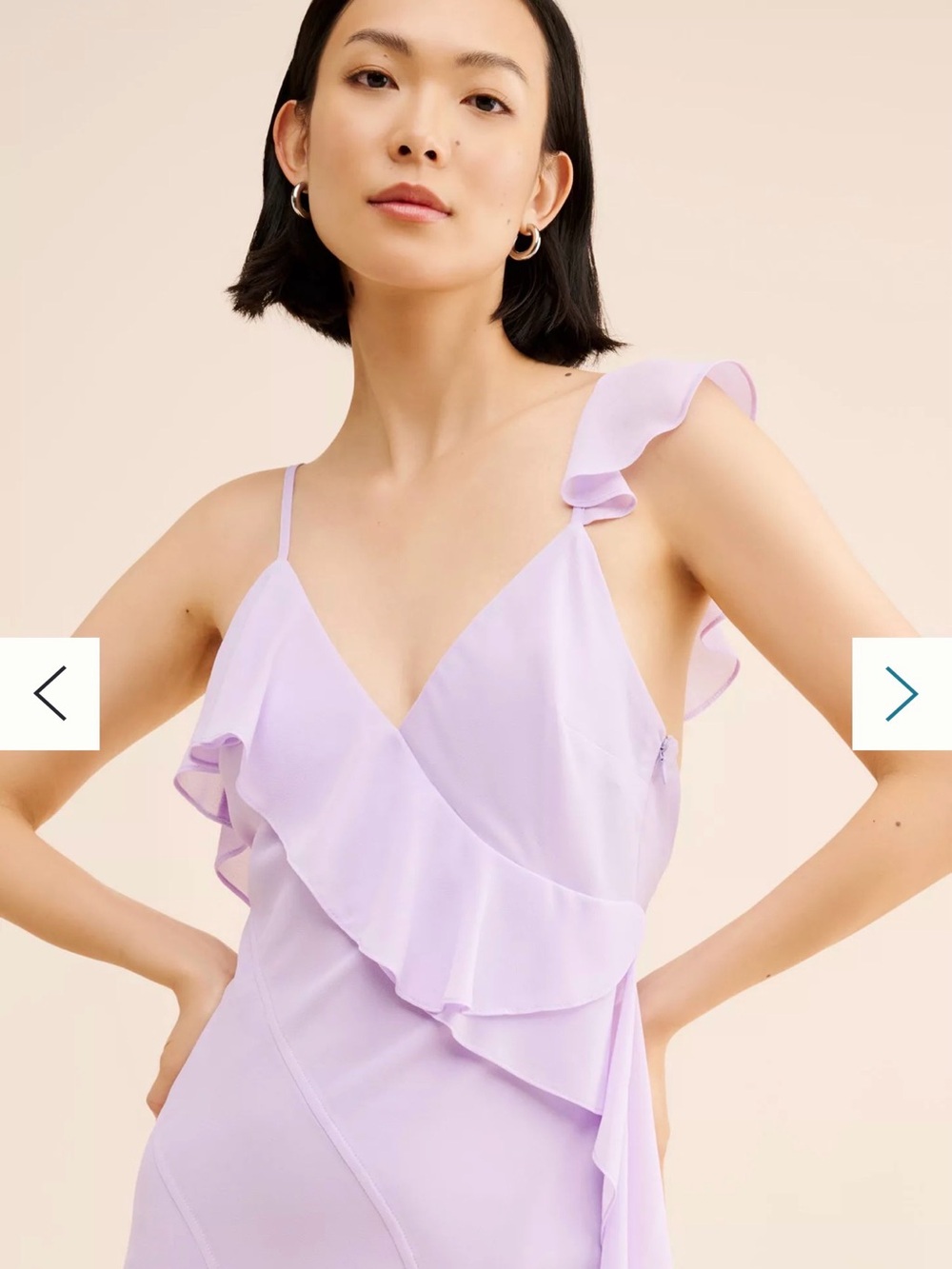 Anthropologie If By Sea Sold Ruffle Trim Purple Maxi Dress NWOT
